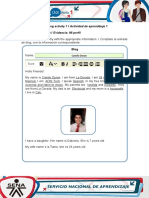 Learning Activity 1 / Actividad de Aprendizaje 1 Evidence: My Profile / Evidencia: Mi Perfil