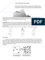 Factors Affecting The Rate of Reaction Activation Energy