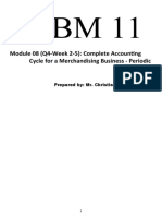 Fabm 11: Module 08 (Q4-Week 2-5) : Complete Accounting Cycle For A Merchandising Business - Periodic
