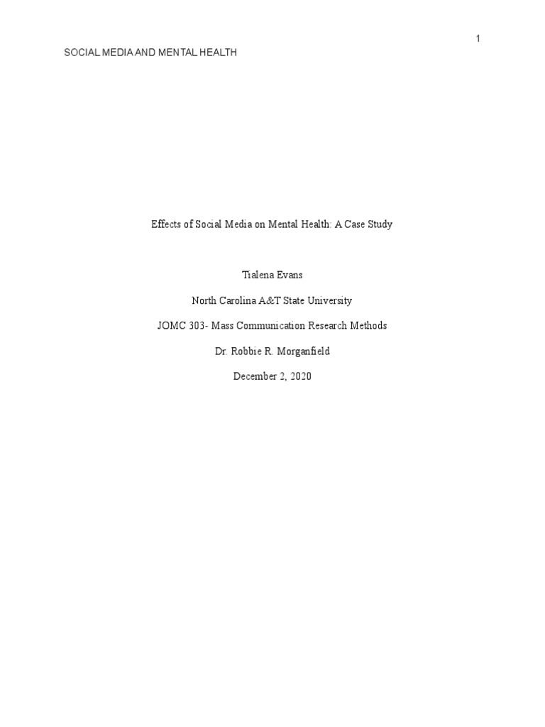 Social Media's Impact on Youth Mental Health | PDF | Social Media ...