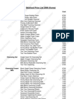 Download Skinfood Pricelist Korea 2009 by Lam Chun Lok SN50021330 doc pdf