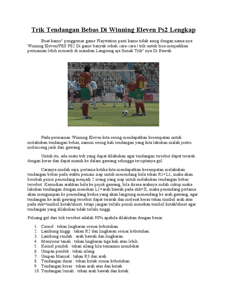Image Result For Tips Dan Trik Bermain Winning Eleven Play Station