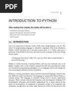 Introduction To Python: After Reading This Chapter, The Reader Will Be Able To