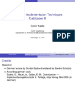 Database Implementation Techniques Databases II: Gunter Saake