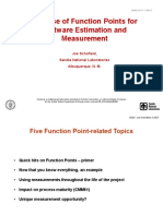 The Use of Function Points For Software Estimation and Measurement