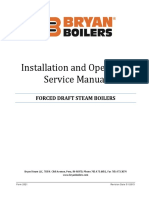 Installation and Operating Service Manual: Forced Draft Steam Boilers