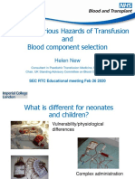 DR New Paediatric SHOT and Blood Component Selection