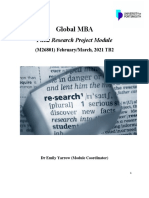 Final Research Project v2 - Module Handbook M26801 DR E Yarrow