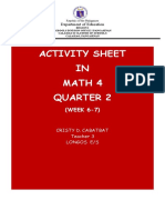 Activity Sheet IN Math 4 Quarter 2: (WEEK 6-7)