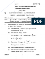 Programme Term-End Examination - ZR June, 2010: Bachelor'S Degree