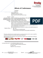 Certificate of Conformance: Crosby Europe N.V. Leuvensebaan 51 2580 Putte (Mechelen) Belgium