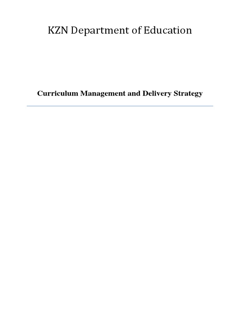 Curriculum Management Strategy | PDF | Curriculum | Educational Assessment