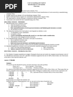 Exercises On Introduction To Cost Accounting