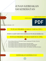 Penyusunan Kebijakan Program Kesehatan