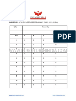 Answer Key Upsc Civil Services Preliminary Exam 2019 All Sets