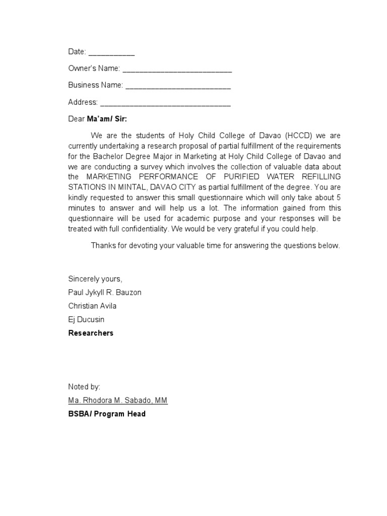 Marketing Performance of Purified Water Refilling Stations in Mintal ...