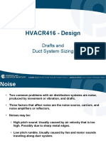 HVACR416 - Design: Drafts and Duct System Sizing
