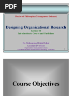 Designing Organizational Research Designing Organizational Research