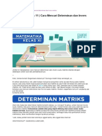 Determinan Dan Invers Matriks