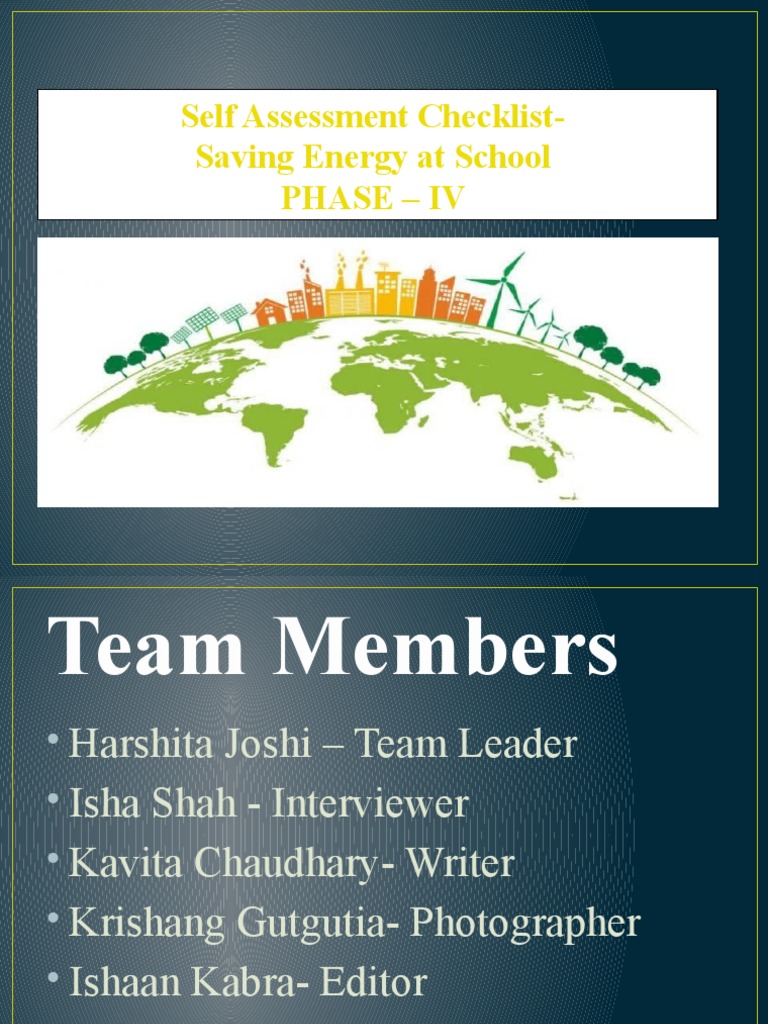Phase IV - Saving Energy at School | PDF
