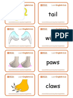 Flashcards Animal Body Parts