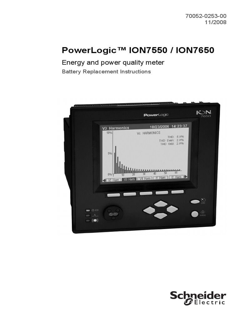 Powerlogic™ Ion7550 / Ion7650: Energy and Power Quality Meter | PDF ...