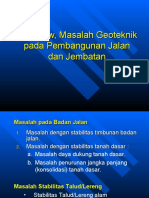 Masalah Geoteknik Pembangunan Jalan dan Jembatan