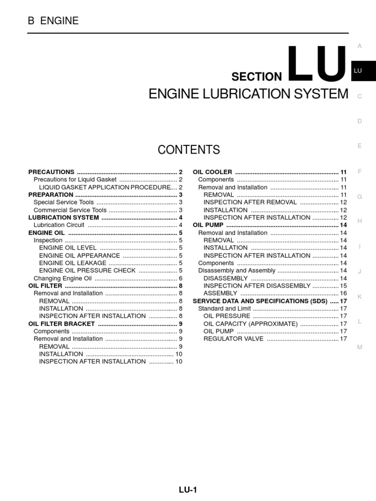 Engine Lubrication System: Section | PDF | Motor Oil | Pump