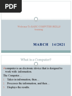 Basic Computer Training | PDF | Computer Data Storage | Operating System