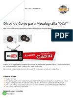 Disco de Corte para Metalográfia