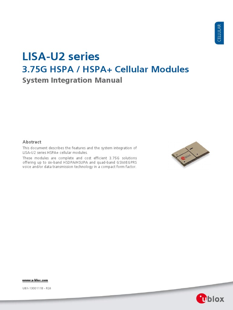 !!!LISA-U2 SysIntegrManual (UBX-13001118) | PDF | General Packet Radio ...