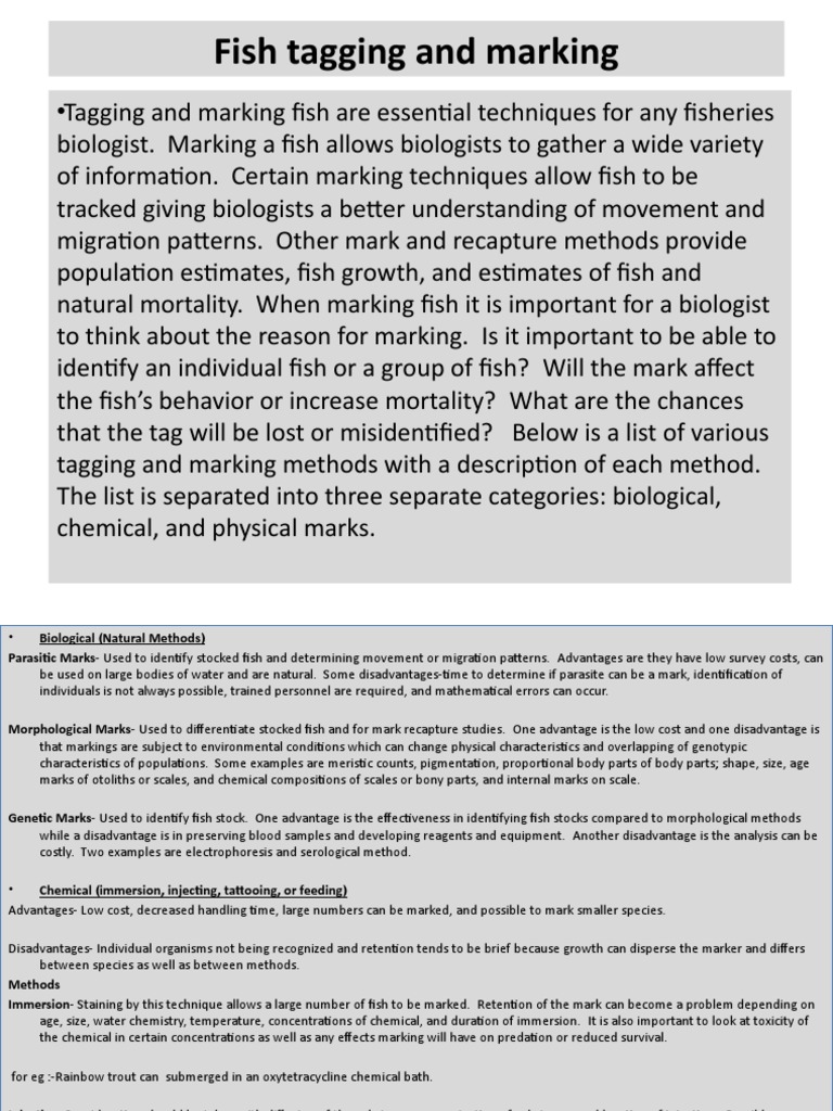 Tagging and Marking PDF Biology Radio Frequency Identification