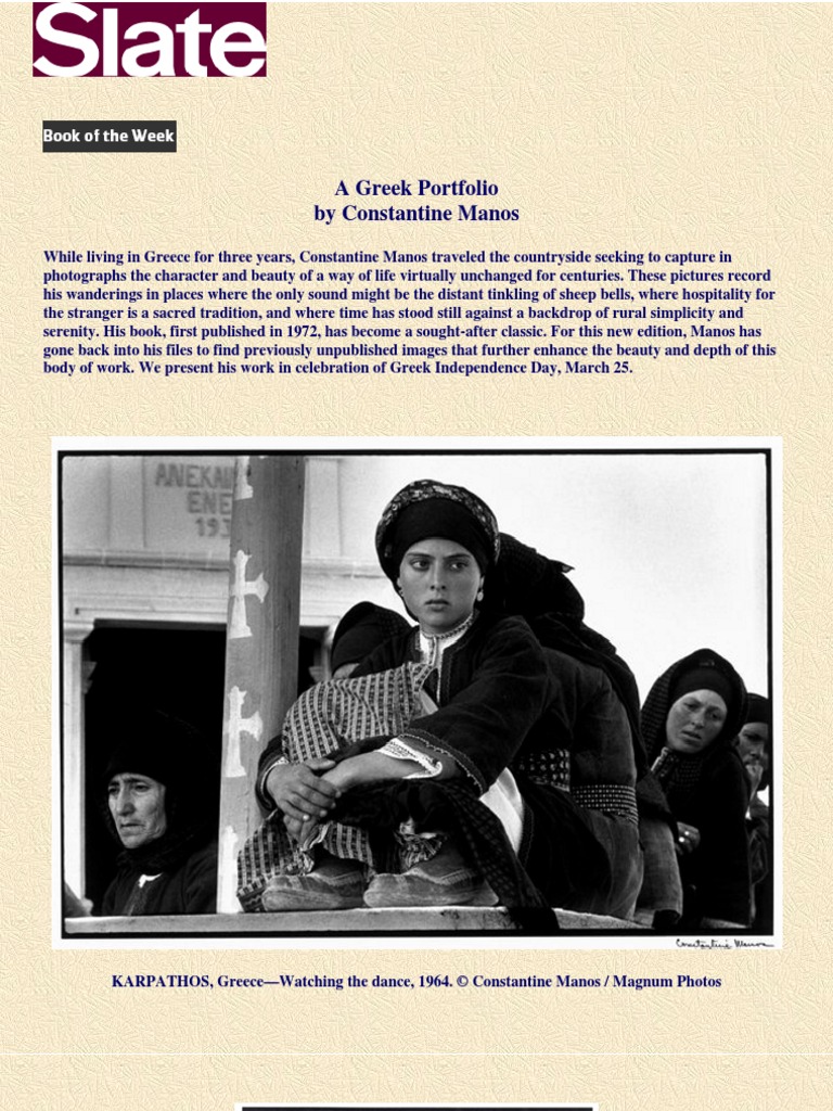 A Greek Portfolio　Constantine Manos A Greek Portfolio • Constantine Manos • Magnum Photos