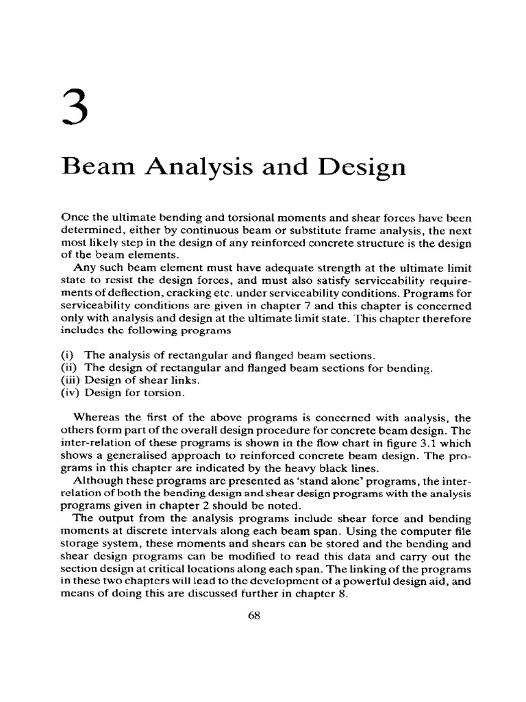 Rc Beam Design Chapter 3 Pdf Beam Structure Bending