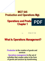 MGT 545 Production and Operations MGT