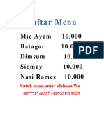 Daftar Menu