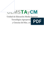 Estado de La Unidad de Educación de Media Superior Tecnológica Agropecuaria y Ciencias Del Mar 2018