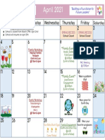April 2021 District 27 Prek Calendar