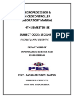 Microprocessor & Microcontroller Laboratory Manual 4Th Semester Ise Subject Code: 15Csl48