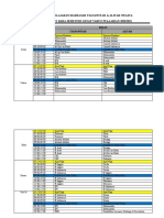 Jadwal Mata Pelajaran Madrasah Tsanawiyah