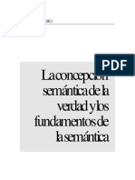 Alfred Tarski - La Concepción Semántica de La Verdad y Los Fundamentos de La Semántica.