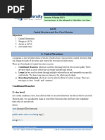 1: Control Structures: Lab 02 Control Structures and Java Class Libraries Objectives