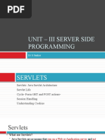 Unit - Iii Server Side Programming: DR S Sankar