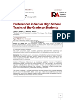 Preferences in Senior High School Tracks of The Grade 10 Students