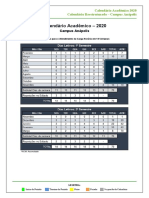 V16 - CALENDÁRIO ACADÊMICO - 2020 - Câmpus Anápolis - Reestruturado