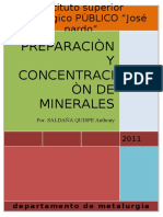 Preparacion y Concentracion de Minerales PDF