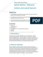 Adverse Selection and Moral Hazard1