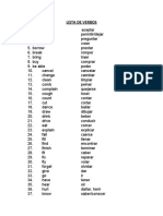 Lista de Verbos