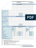 Formato Registro o Actualizacion de Proveedores