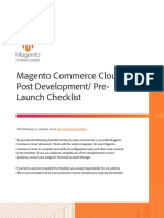 Magento Commerce Cloud Post Development/ Pre-Launch Checklist